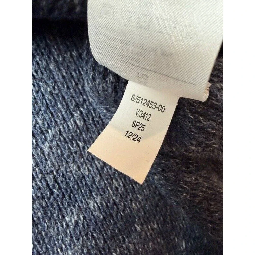 Banana Republic Mens Navy Blue Tundra Hoodie Sweater Waffle Texture Size XL